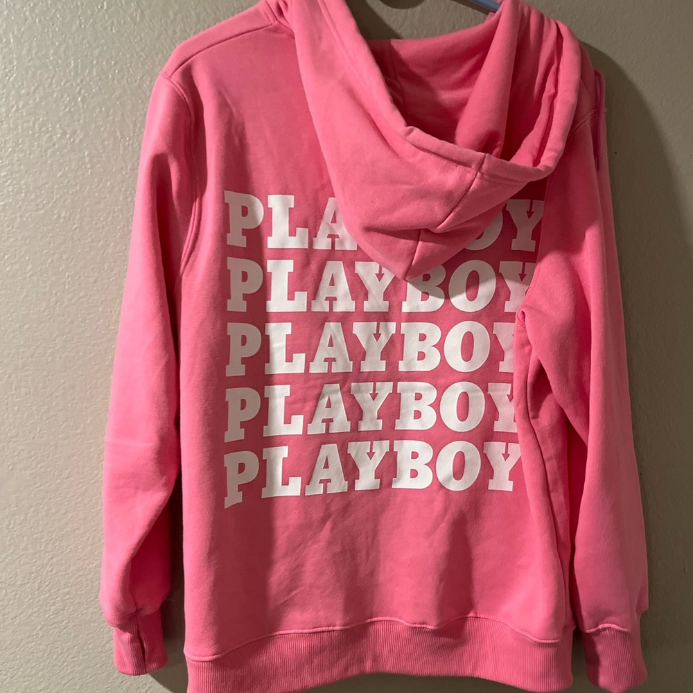 Pink Playboy Zip-up Hoodie